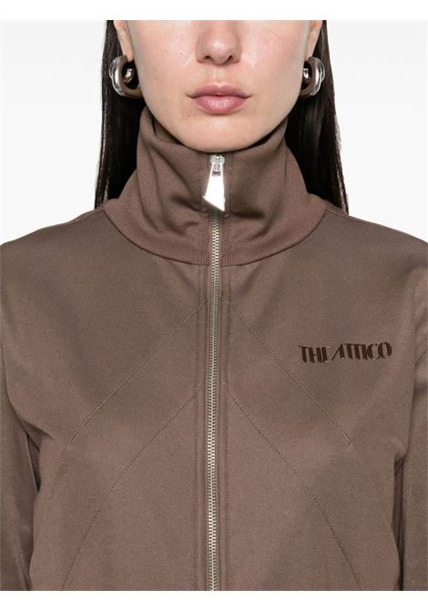 Brown logo-appliqué sweatshirt The Attico - women THE ATTICO | 250WCF00022JJJ055AA064